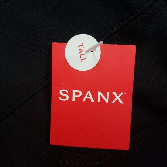 Spanx Ankle 4 Pocket Perfect Pants Womens Small Tall Black Pull On Stretch - Picture 10 of 12